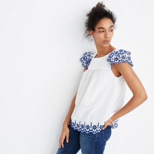 Madewell Embroidered Story Top